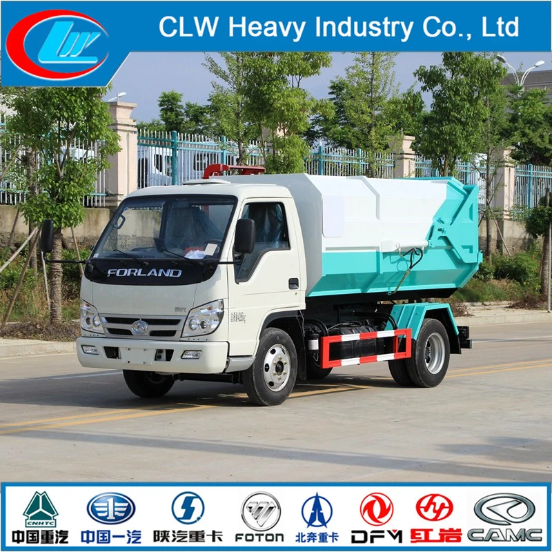 Foton 3 Cbm Automated Side Loader Refuse Truck Roll off Garbage Truck