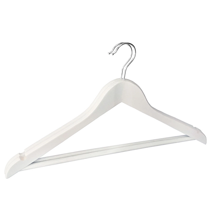 Hotel Wood Hanger: White Curved Wooden Top Clothes Hangers with Bar for Men&prime; S Clothing Display and Hotels and Amazon Ebay