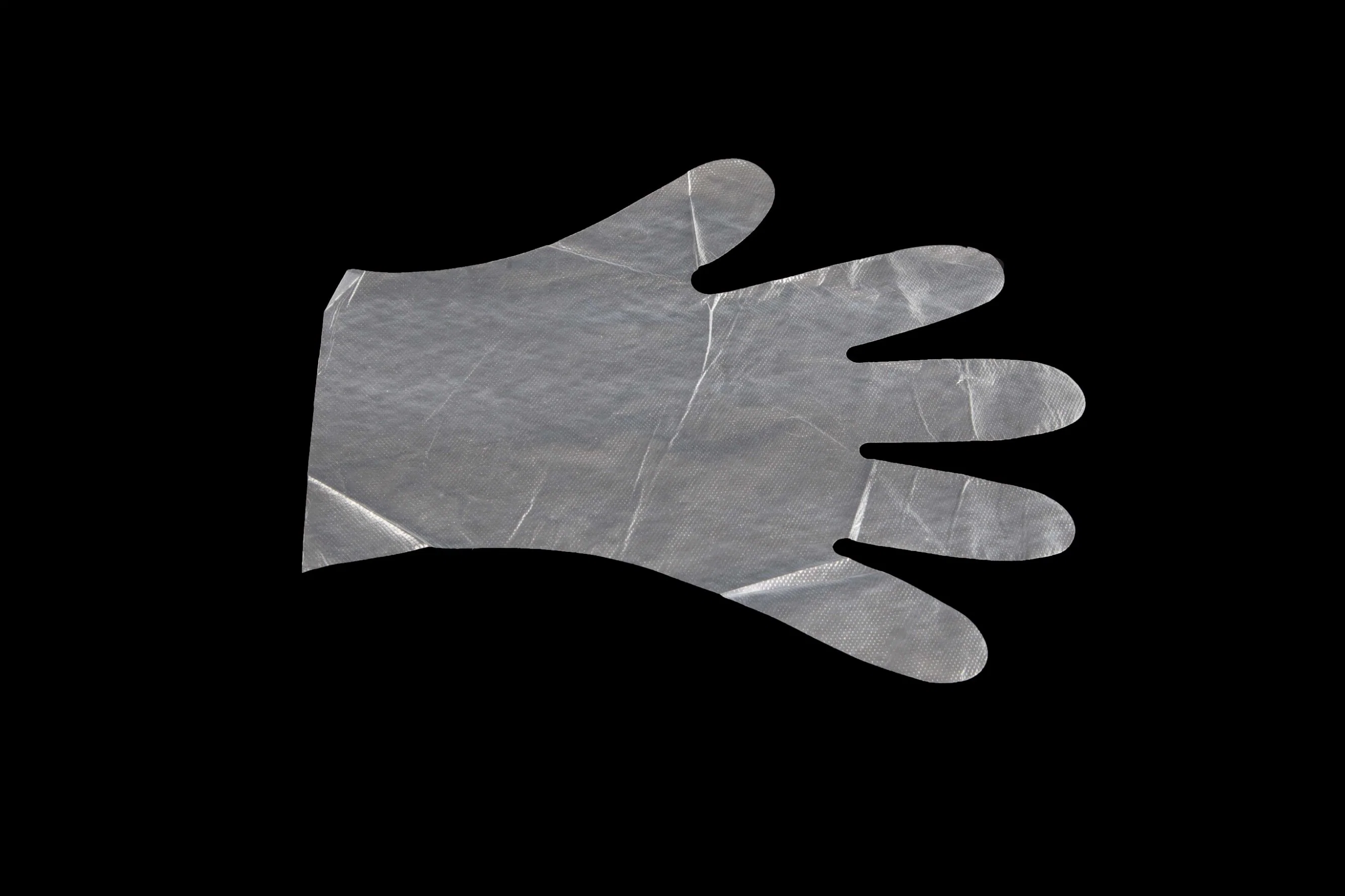 Medical impermeable de plástico desechable guantes de manipulación de PE