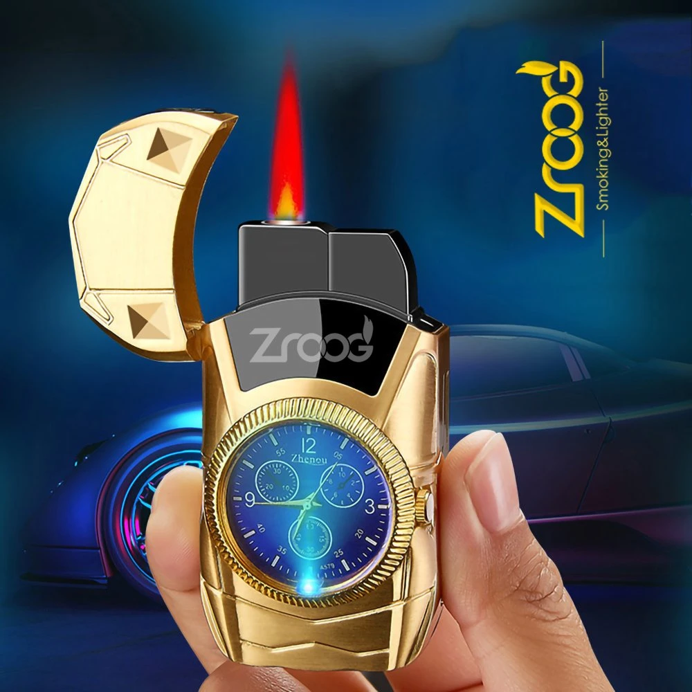 Wholesale/Supplier Key Chain Car Gas Lighter Red Jet Flame Lighters Smoking Cigarettes