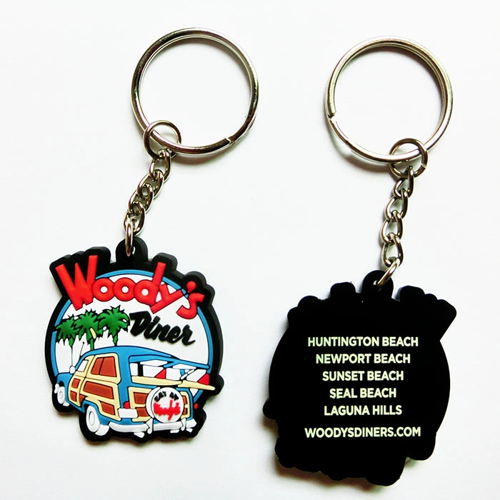 Made in China Promotion Custom Make Your Own 3D Logo Plastic Silicone Keyring Soft PVC Keychain for Promotional Gift