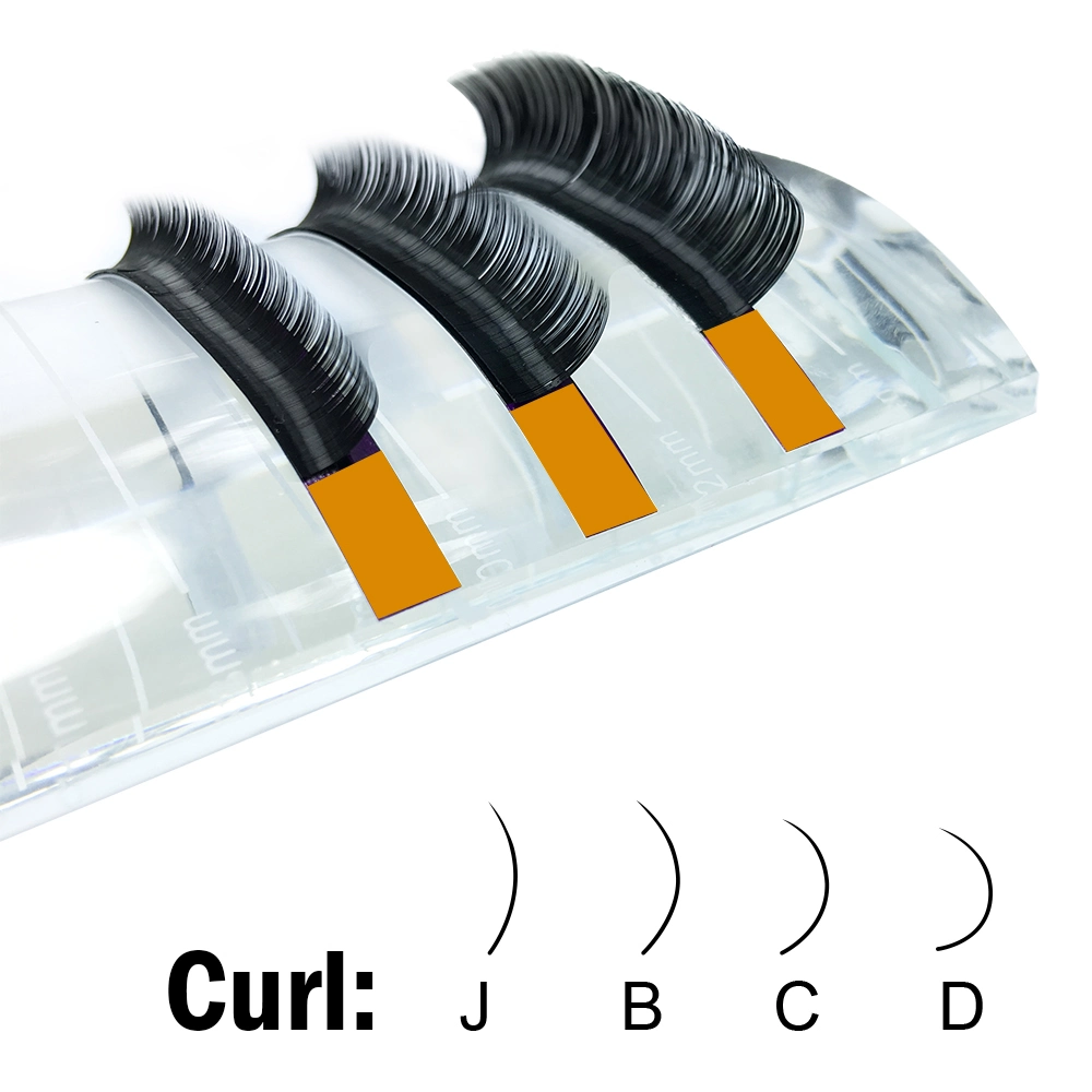 La parte superior de PBT Coreano sintéticas las fibras de las pestañas 8-17mm Extensiones de Pestañas Volumen