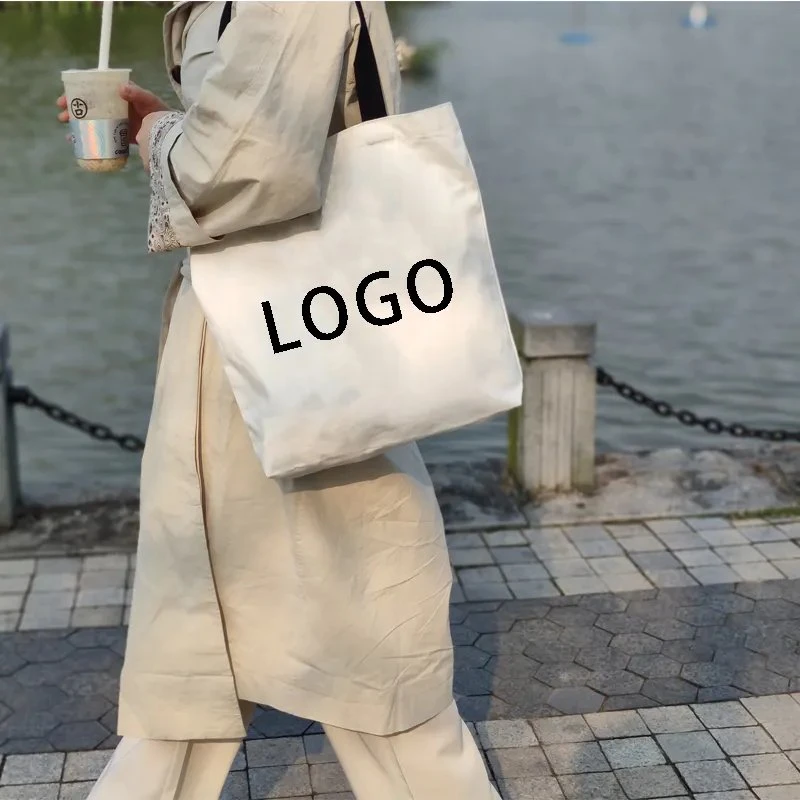 Wholesale Custom Design Recycle Canvas Cotton Shopping Tote Bag with Logo