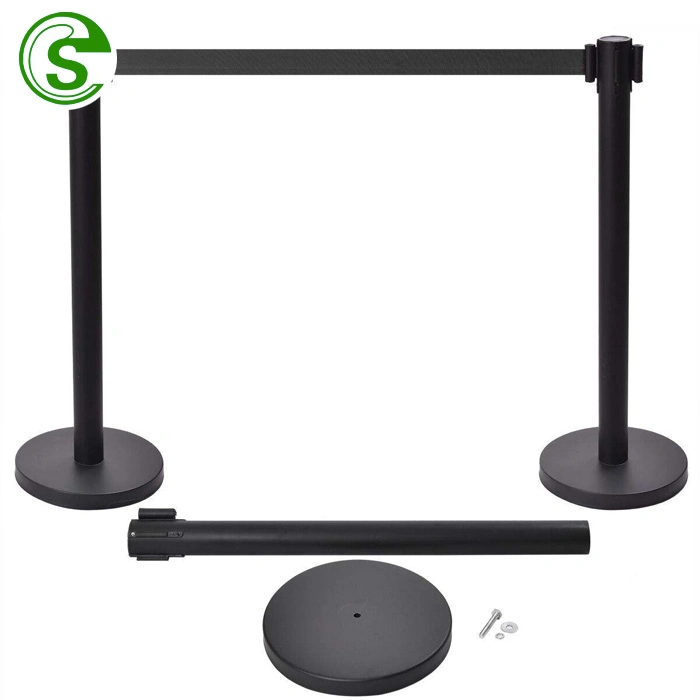 Silver Exhibit Low Profile Stanchion Ceremonies Crowd Control Guidance Belt Queue Barrier