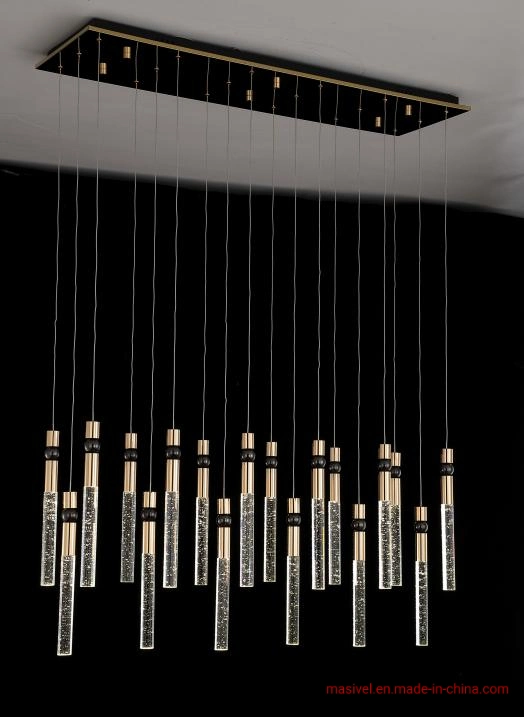 Masivel Factory Luxury moderne chandelier LED suspension lumière décorative maison Lampe de suspension à pendentif cristal télécommande de préférence Prix