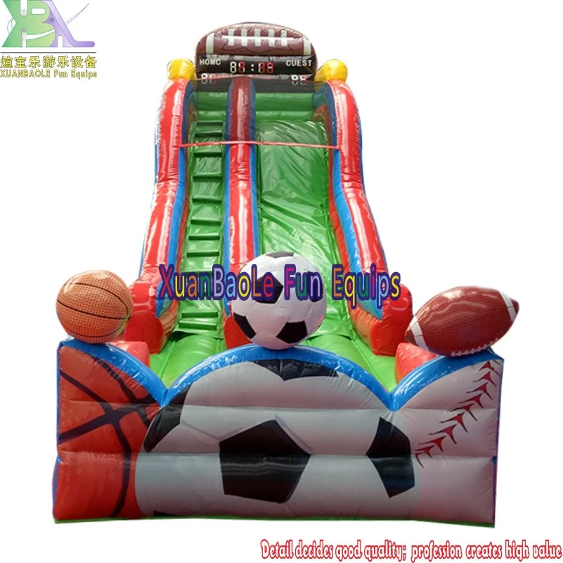 Kids Football Sport Theme Inflatable Bouncy Slide, Business Type Jumping Slide