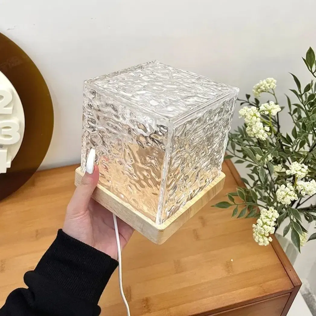 LED Square Crystal Table Lamp 16 Colors Diamond Desk Lamps Night Light