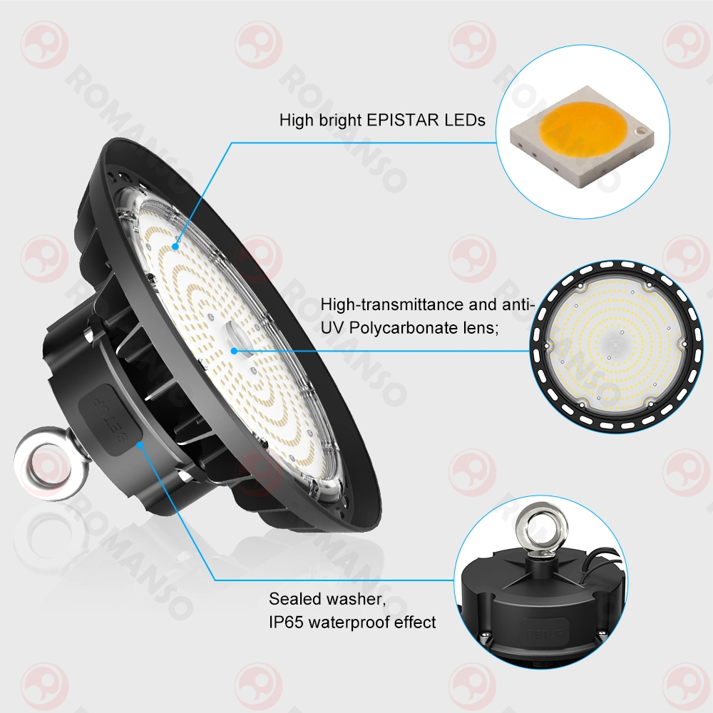 LED UFO Kammer Aluminium Reflektor IP65 6000K 200W LED hoch Bay Light