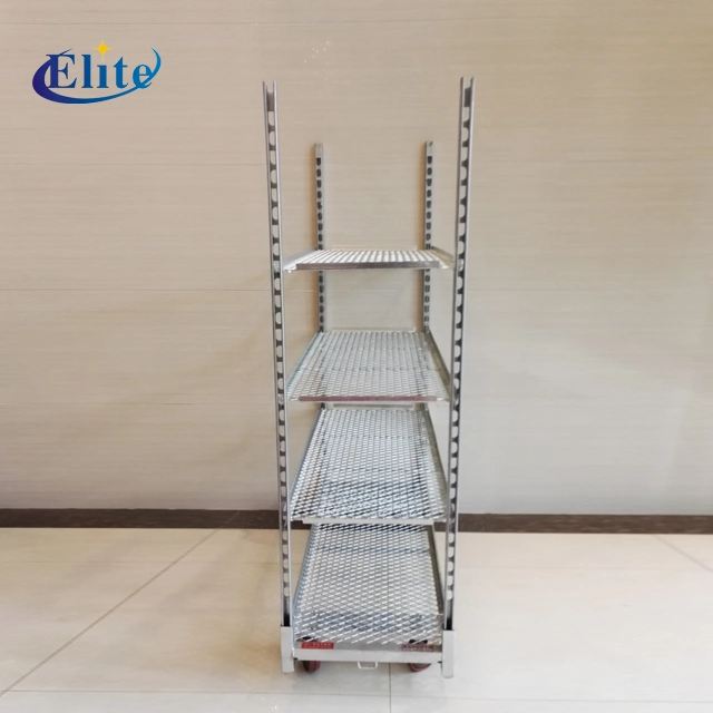 Greenhouse Flower Plant Transport Storage Metal Galvanized Rack Shelf