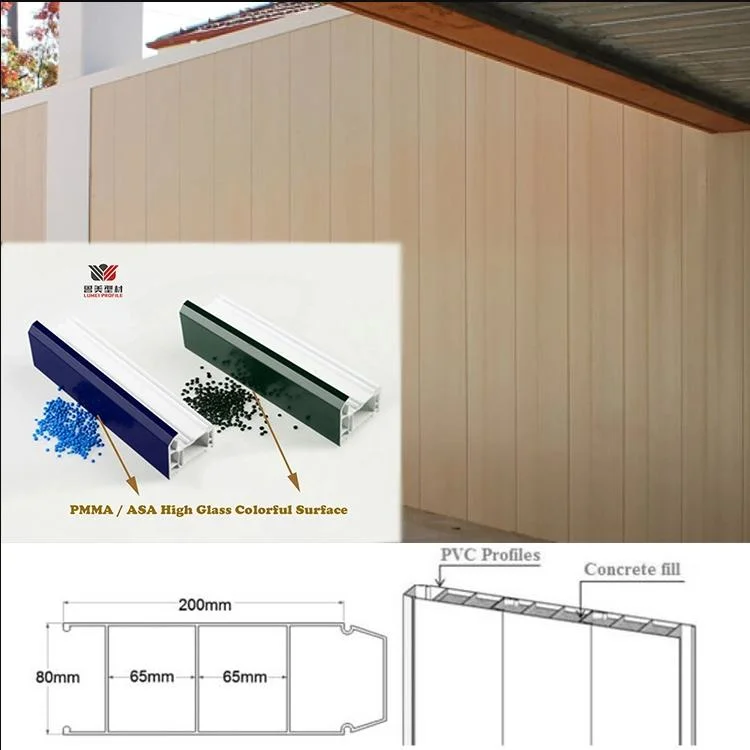 Foldable Panel PVC Formwork Profiles for Permanent Construction Concrete Wall System