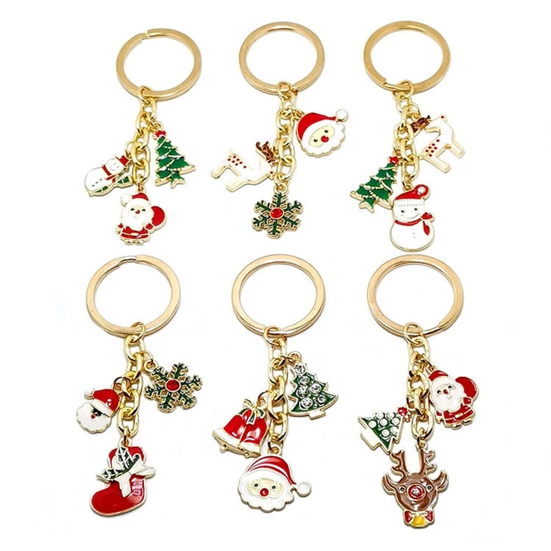Christmas Hot Sale Metal Enamel Cartoon Style Promotion Gift Model 3D Souvenir Design Personalized Decoration Keychain
