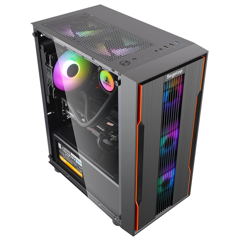 ATX MID Tower Back funda de gestión de cables con vidrio templado RGB