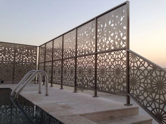 Laser Cutting Stainless Steel Fence Panels and Stairs Railing