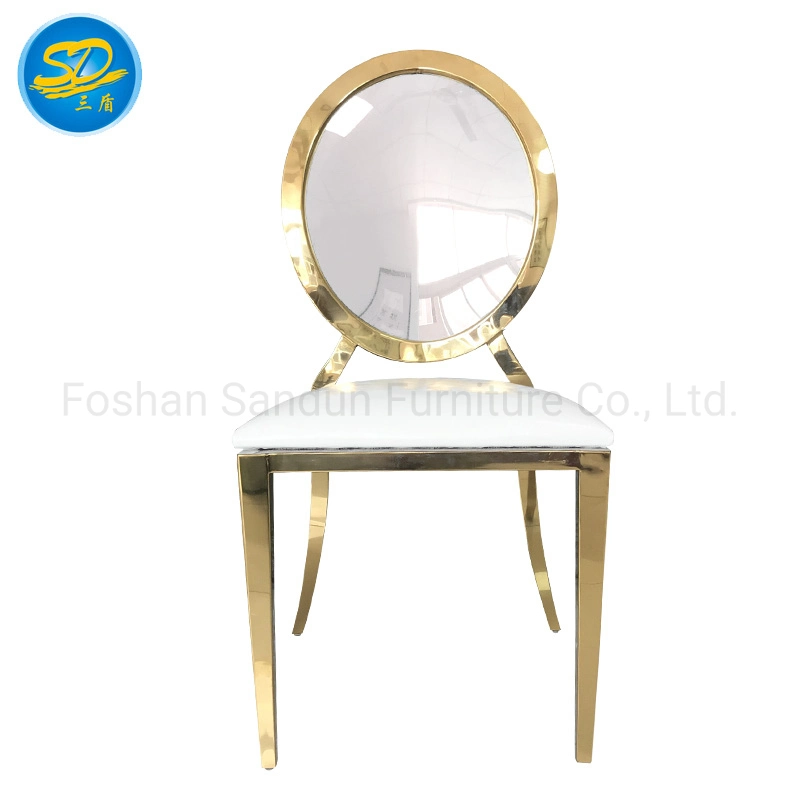 Modern Design Gold Wedding Event Dining Furniture Stainless Steel Chair