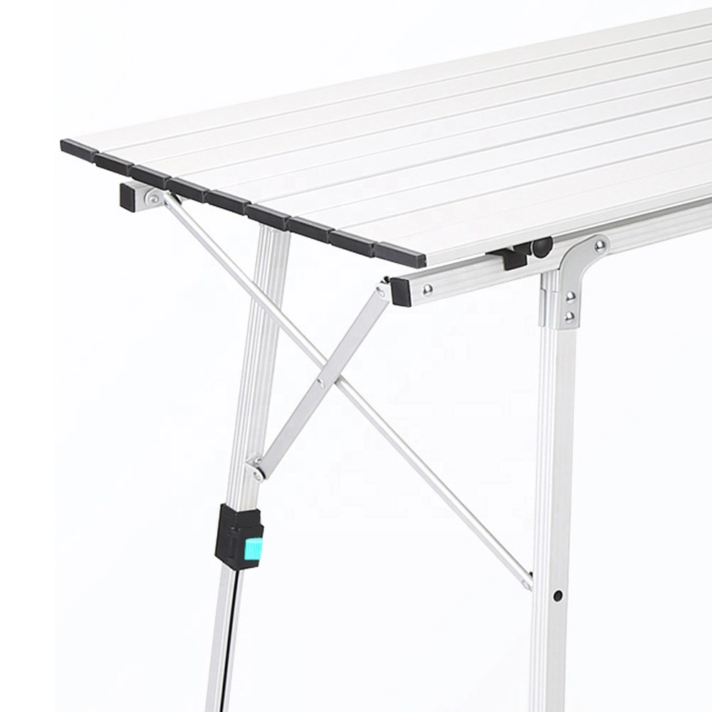 Portable Aluminum Outdoor Folding Table Camp Table Adjustable Height Lightweight for Picnic Cooking Beach