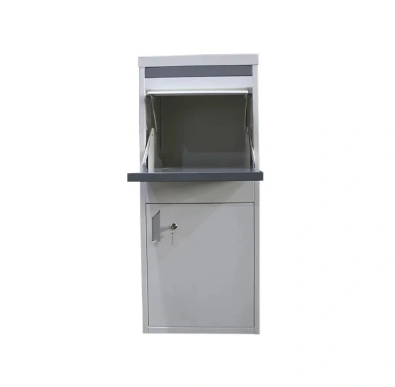 Storage Receiver Courier Outdoor Custom Apartment in Wall Private Galvanized Steel White Drop Delivery Parcel Box