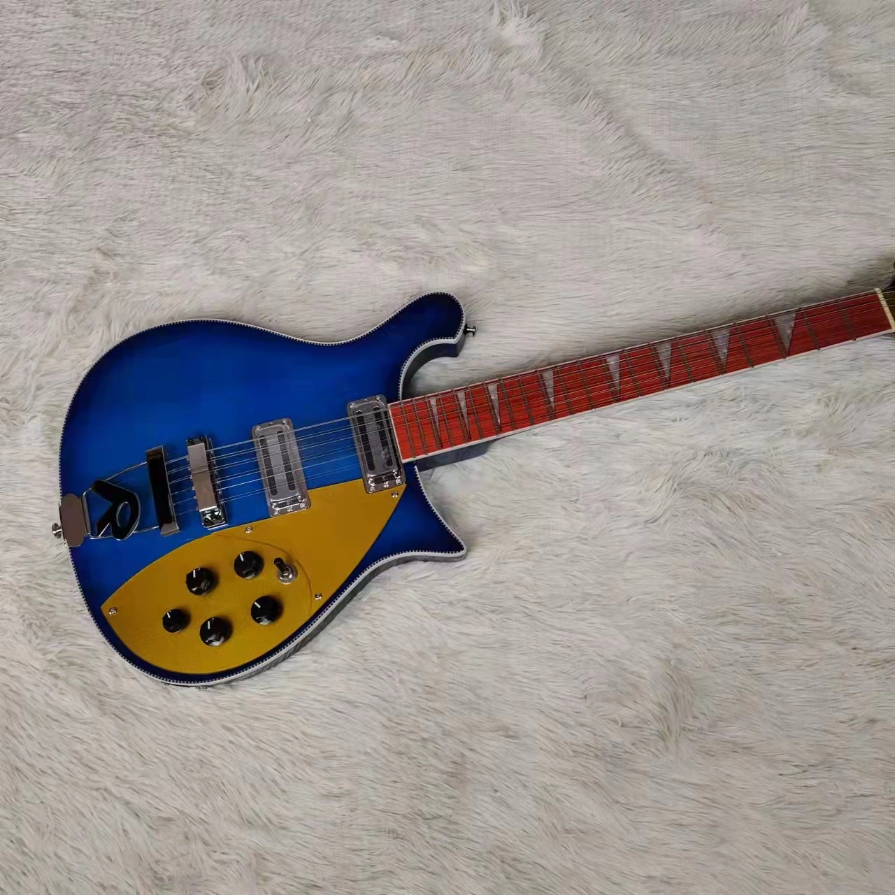 Custom 12 cuerdas Guitarra eléctrica Ricken en color azul de estilo 660.