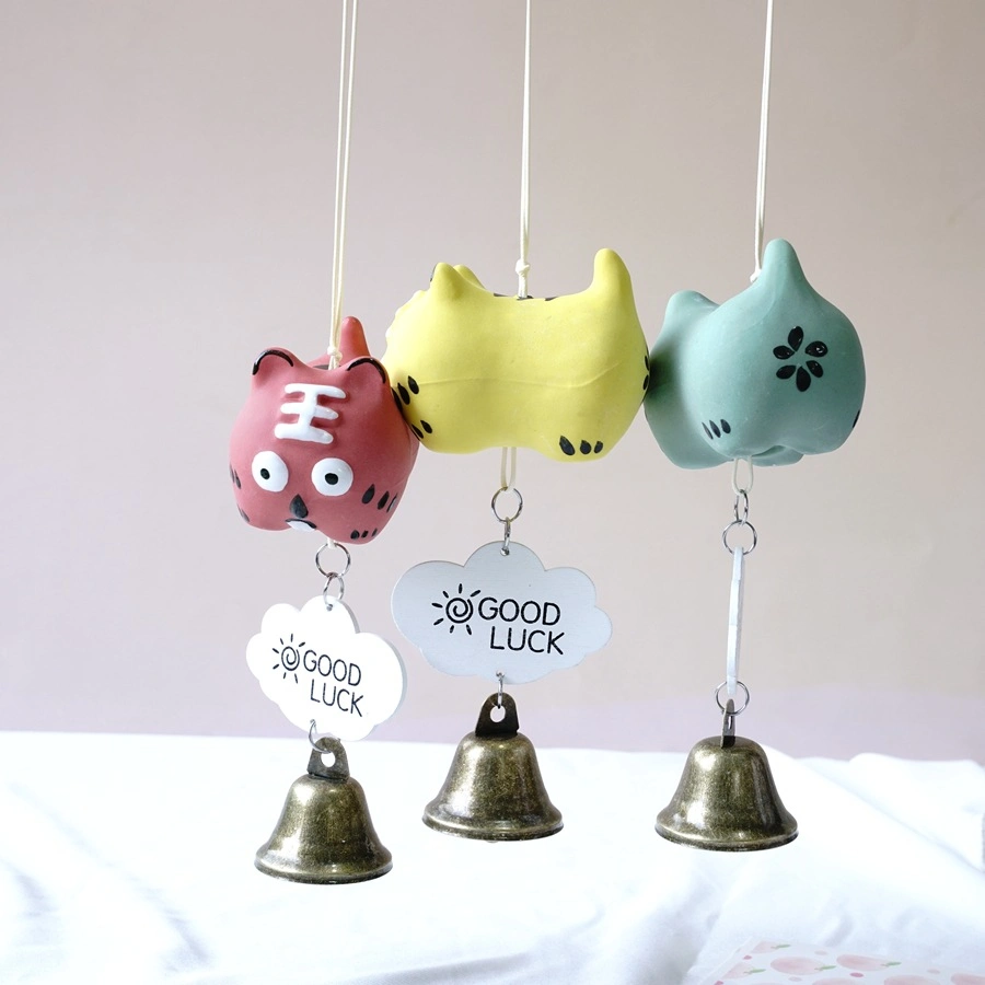 Creative Home vento cerâmica Chimes bonito Cartoon decorações pastorais Stall Produtos Handicraft Wind Chimes ornamentam presente