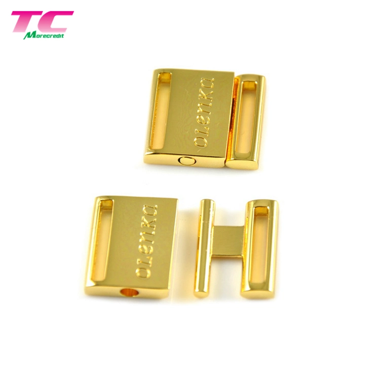 High End Custom Metal Clasp Buckle O Ring Slider Hooks Cord Ends, Gold Metal Accessories Hardware for Bra Swimsuit Beachwear Swimwear Garment Shoes Furniture