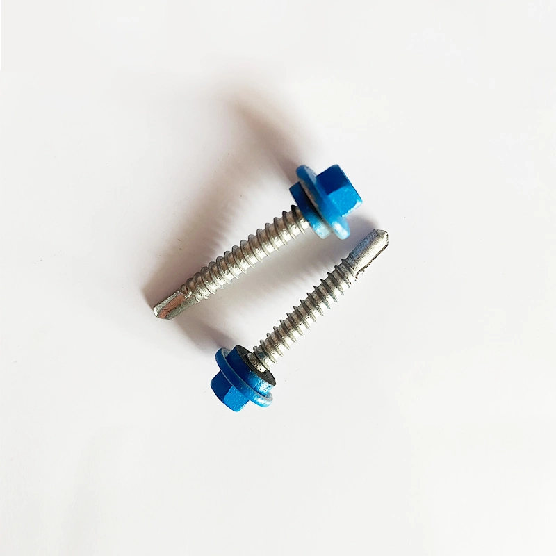 China Manufacturing Factory Supply Ni Faucet Drilling Tail Screws Outer Hexagonal Dovetail Screws Waterproof Plastic Cap Self-Tapping Self-Drilling Nail