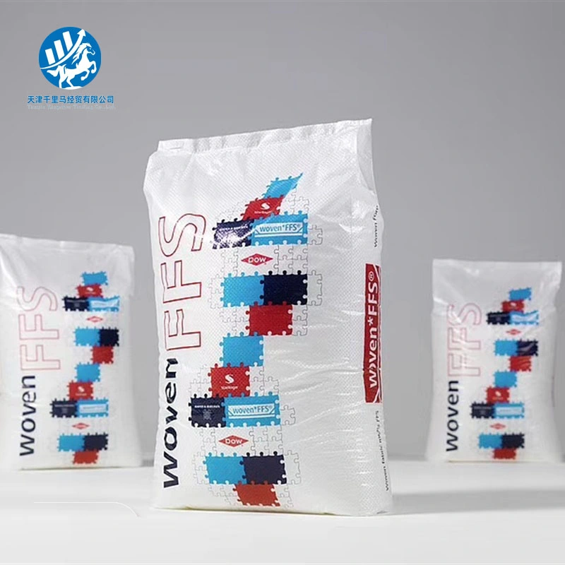 Cor Cinza de plástico reciclável de PP Tecidos de embalagem de sacos de grãos de arroz de sacos de farinha para material de construção