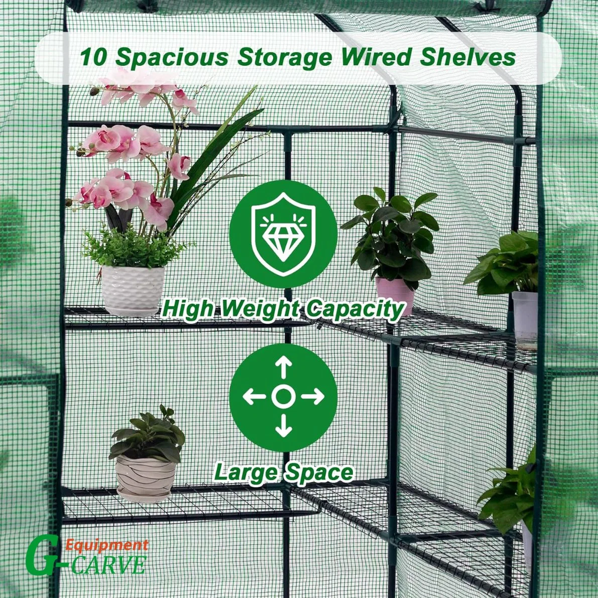 Greenhouse Garden Shed Green House 2m Walk in Storage