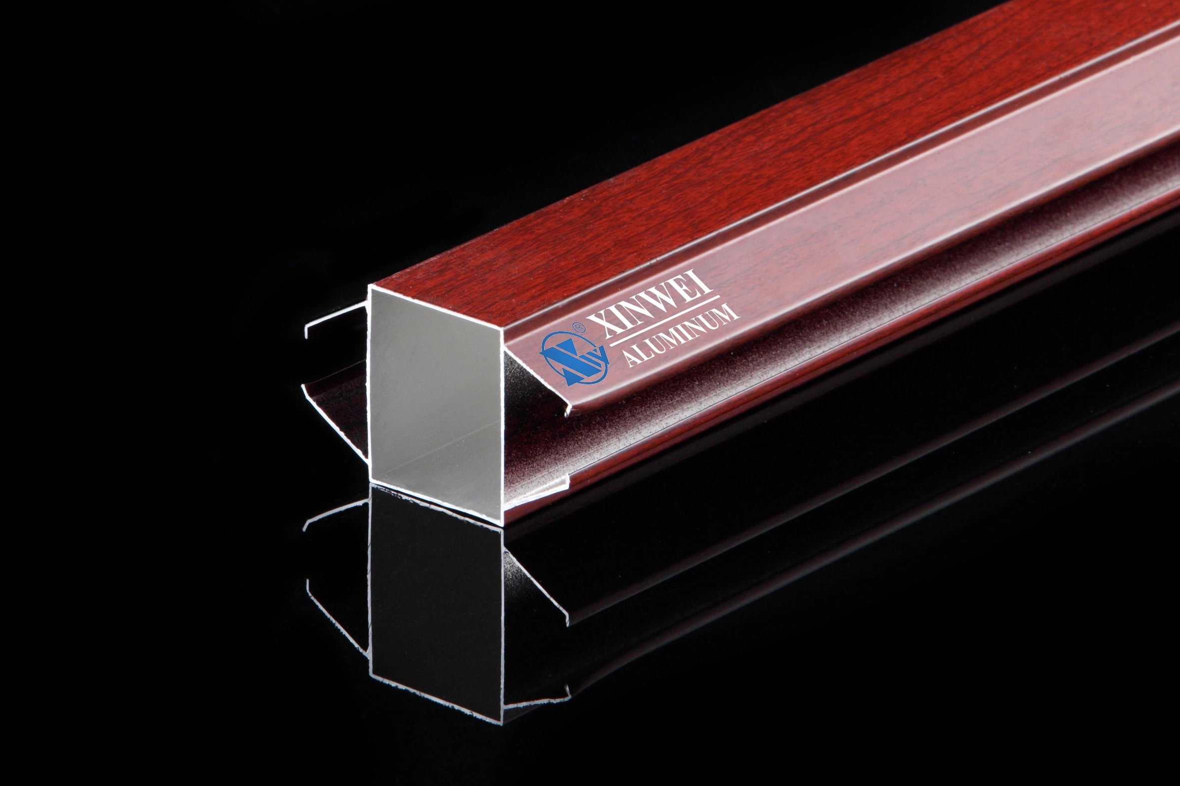 Wood Grain Finished Aluminium Extrusion Profile for Windows N Doors