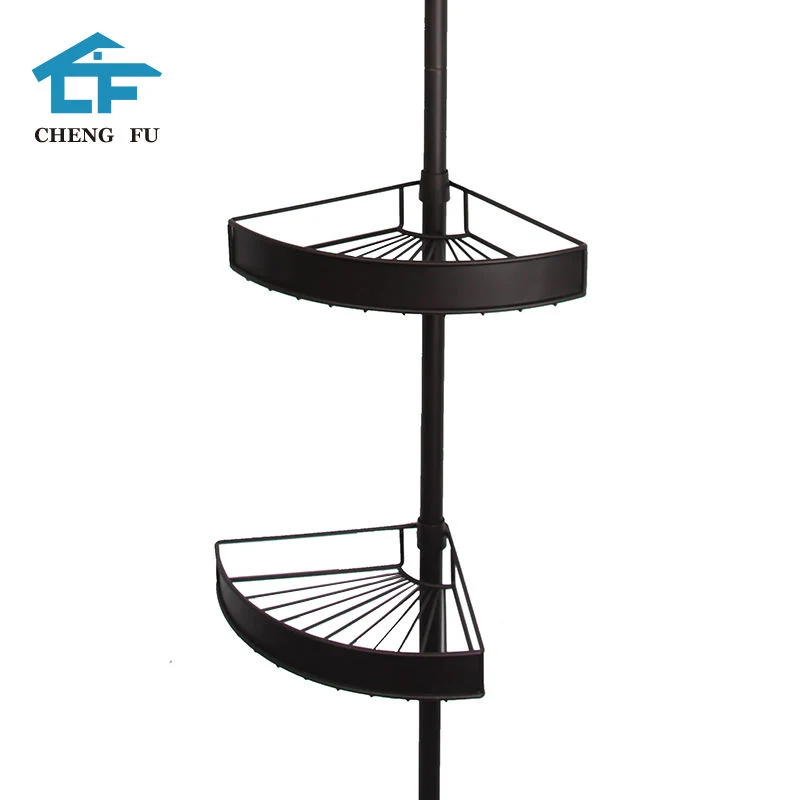 Chuveiro de tensão hardware Caddy / Banheira / banheiro / cozinha / conjunto de chuveiro / toliet Acessórios Canto Ferro arame Prateleira