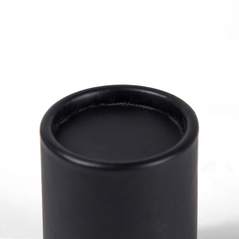 Custom Kraft Paper Roll Core Tube Black Slim Round Incense Sticks Packaging Box