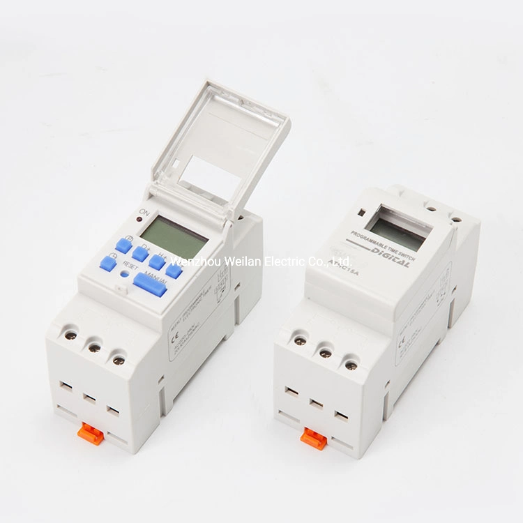 Digital Programmable Time Switch Week Program Day Program Timer Switch DIN Rail Installation