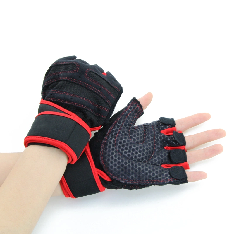 Boxing Weight Lifting Gloves with Wrist Wraps Support for Powerlifting, Cross Training, Fitness