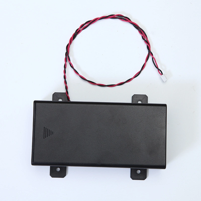 4 Cells D Type Battery Box with Cable, 4 Slots D Type Series Connection Plastic Holder Case with Cover Without Switch