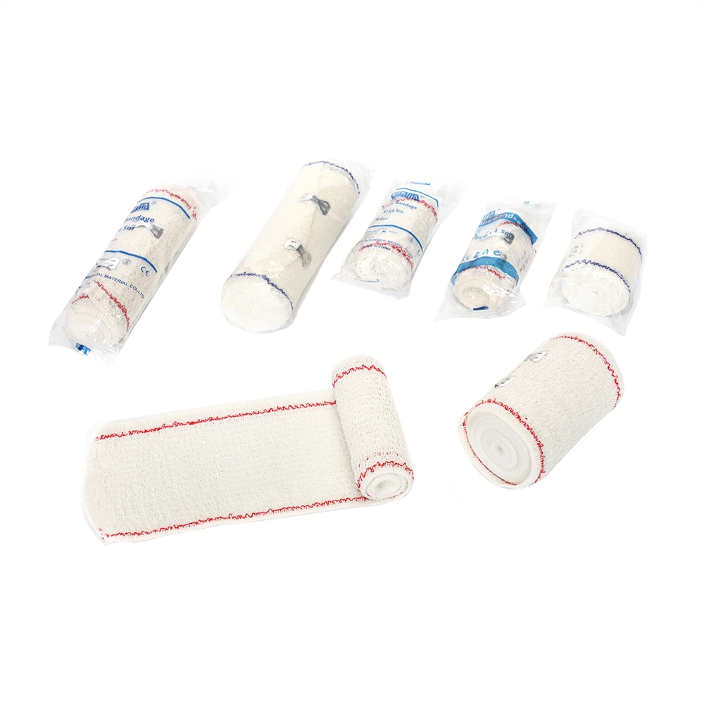 Qualité échantillons libres haute élastique coton médical crêpe bandage