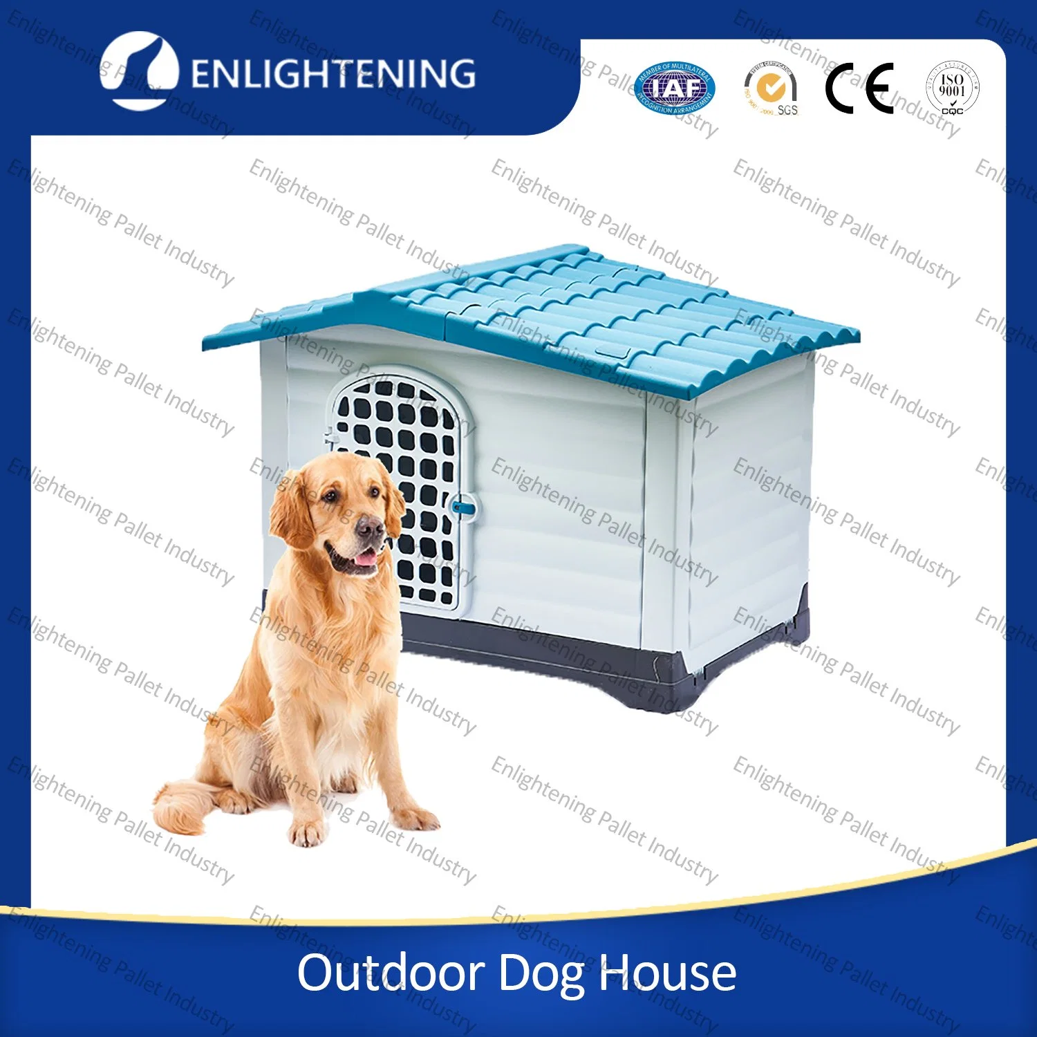 Custom Color Plastic Outdoor Waterproof Pet Cage Cat Dog Kennel House