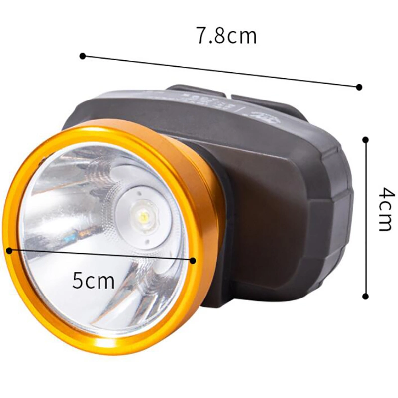 Bateria de lítio Cordão - Montado recarregável LED Farol Alto brilho - 1W longo alcance - Luzes piscando LUZ DE PESCA