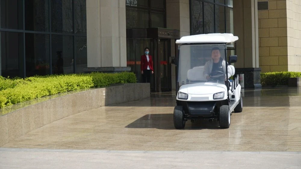 6-Seat Electric Hotel Golf Car on Sales CE Certified Electric 6 Person Sightseeing Bus Golf Cart