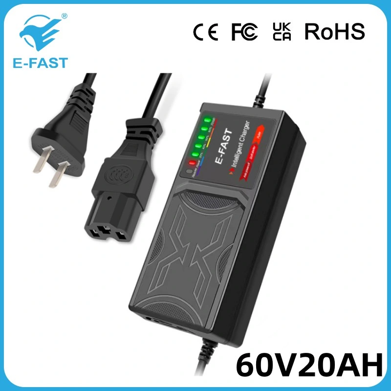 E-Fast Lead Acid Battery Charger 60V20ah Electric Car Rechargeable Fast Chargers for Sale