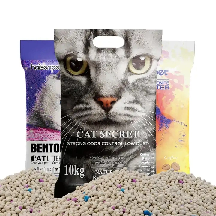 High Efficient Absorbent Cat Toilet Cleaning Natural Sand Bentonite Cat Litter Clay