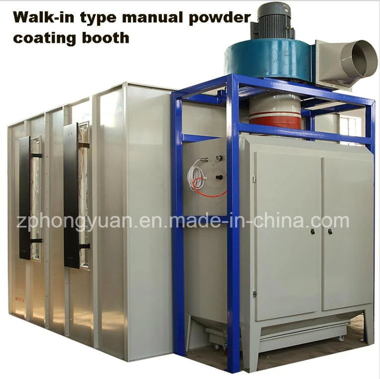 Hongyuan China Manufacturer Open Type Powder Coating Booth with Filter Cartridge