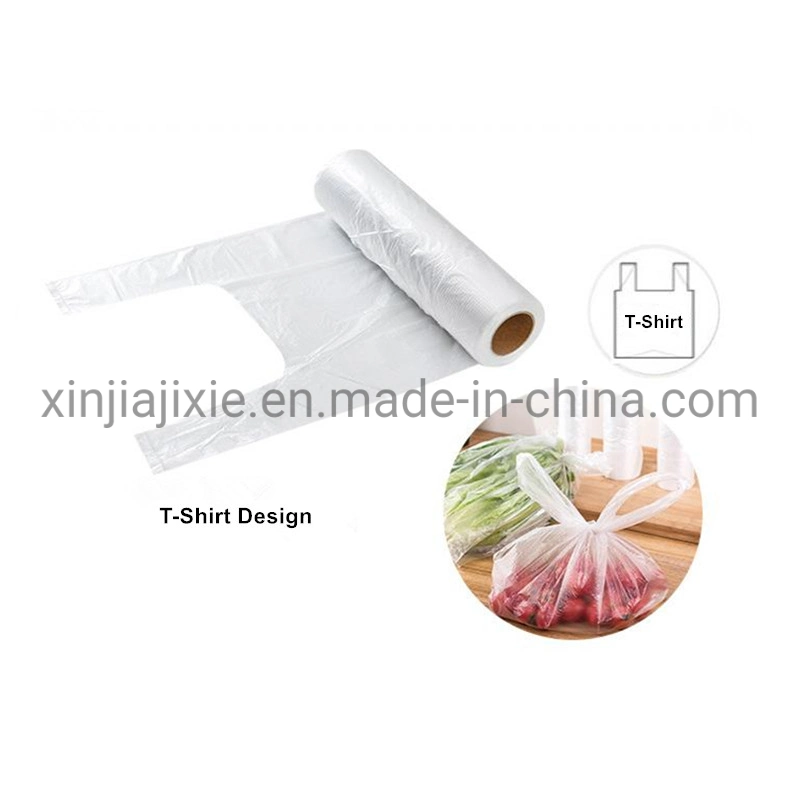 Full Automatic Biodegradable HDPE LDPE Rolling T-Shirt Vest Bag Plastic Bag Making Machine Price