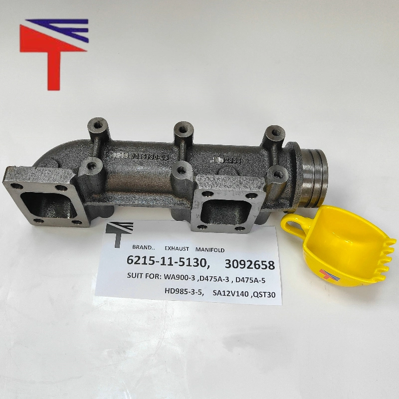 6215-11-5130 Piezas motor 3092658 colector de escape para WA900-3 D475A-3 D475A-5 HD985-3-5 SA12V140 Qst30