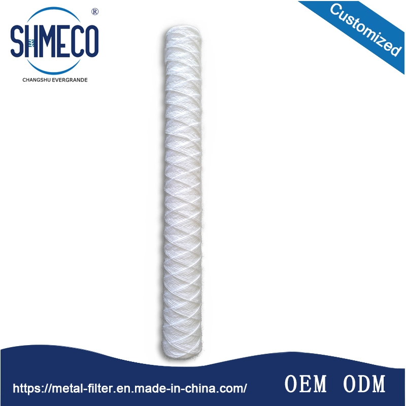 30&prime; &prime; PP Yarn Sting Wound Filter Cartridges Particle Removal Ratings From 1-100um for Desalination Prefiltration