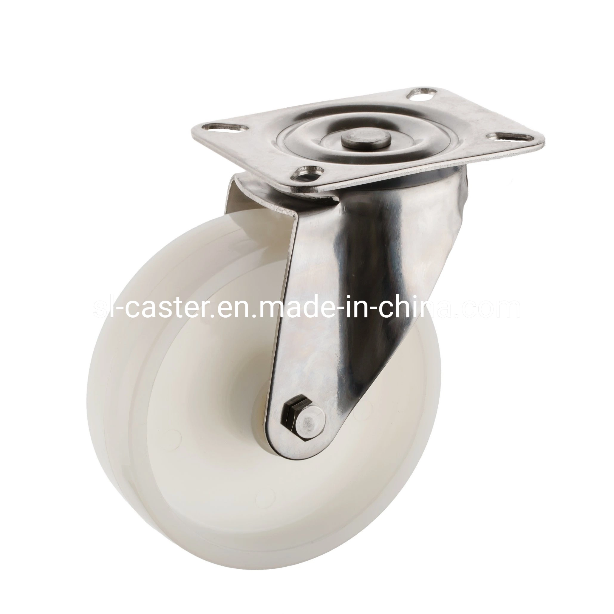 4 Inch 100mm White Nylon Swivel Stainless Steel 304 Castor