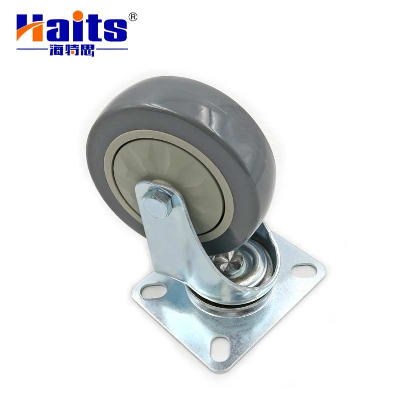 Top Quality Iron+PVC Warehouse Universal Swivel Plate Caster Wheel