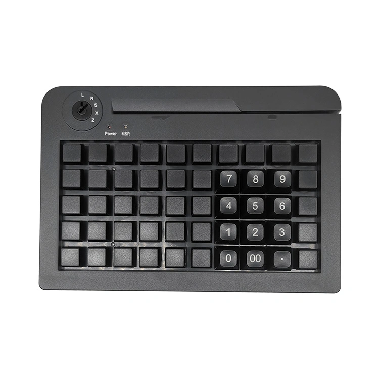 50 Keys Programmable Keyboard with Triple Tracks Magnetic Card Reader