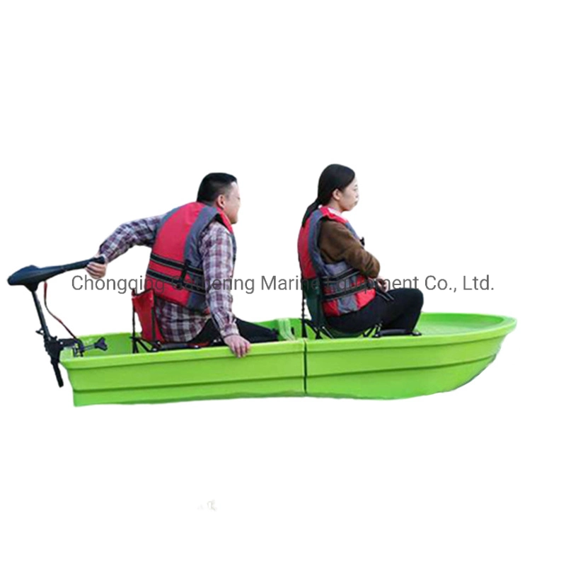 2.2m Light Green PE Plastic Fishing Boat Folding Rowing Boat