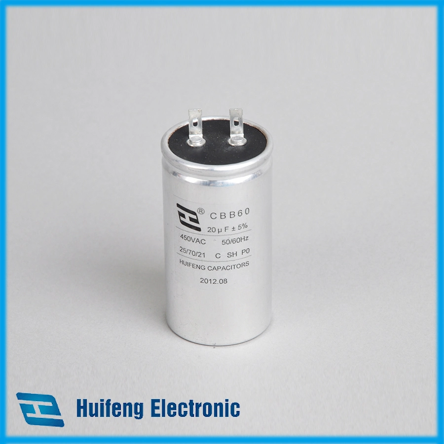 Aluminum Shell Cbb60 High Voltage Electric Capacitor with Pins