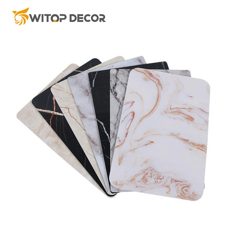 2023 Smoke Proof Precision Film PVC UV Marble Sheets for Wall Decoration