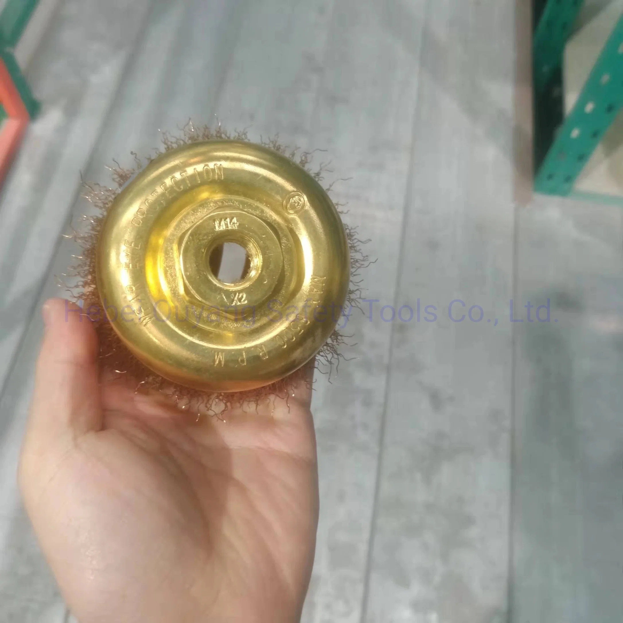 Brass/Copper Cup Brush, 14*100 mm, Anti-Spark, Phosphor Copper