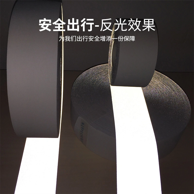 Super Quality Silver Tc Reflective Fabrics for Workwear Clothes, Grey Polyester Warning Reflective Tape for Safety Garments